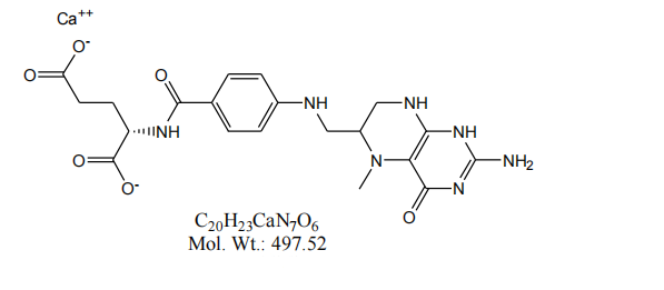 L-5-methyltetrahydrofolate कॅल्शियम घटक आण्विक सूत्र